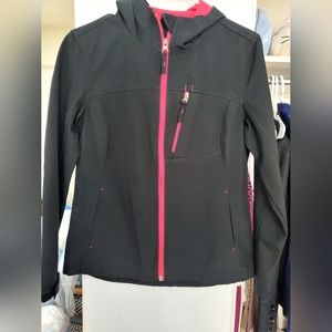 BLACK AND PINK ATHLETIC JACKET
